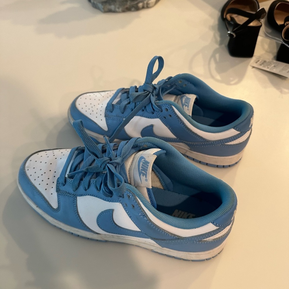 Nike Blue and White Dunks